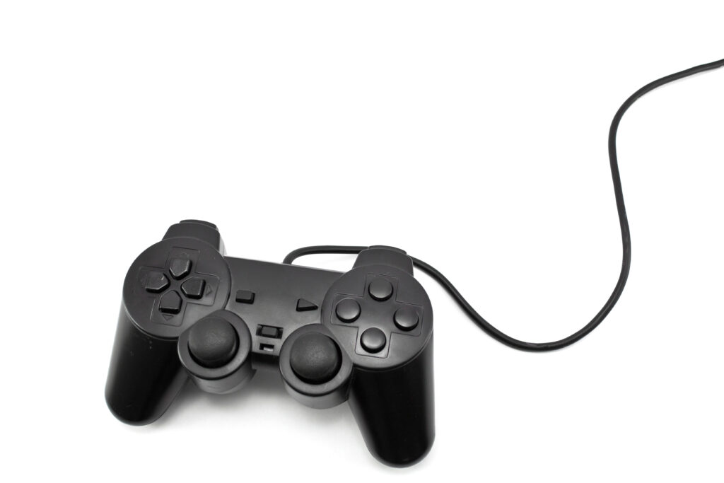 PlayStation controller on a desk